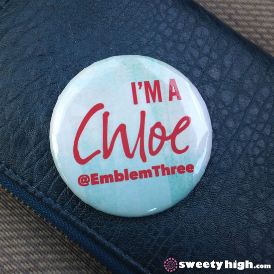 Emblem3 Official Chloe Button!