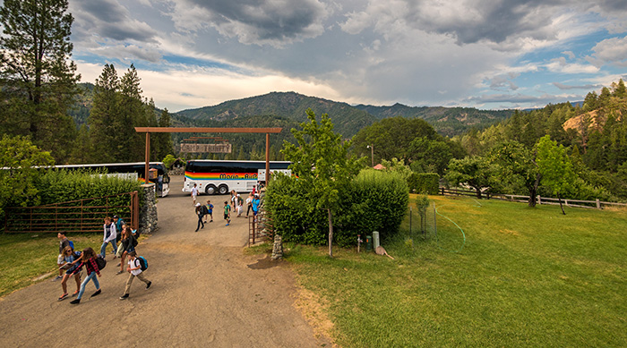Summer campgrounds entrance