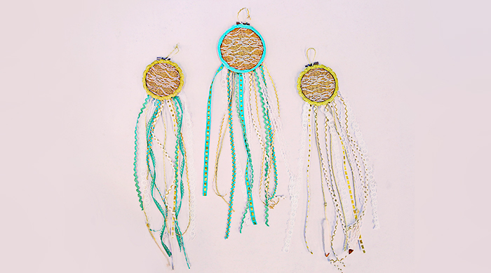 Three DIY dreamcatchers