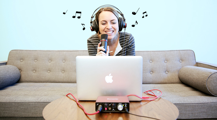 Brittney playing with Scarlett Studios system