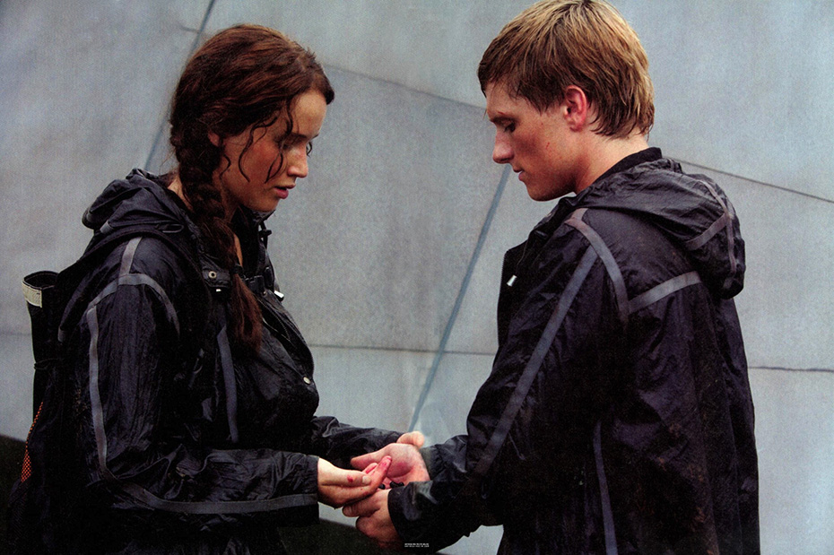 Katniss and Peeta in The Hunger Games