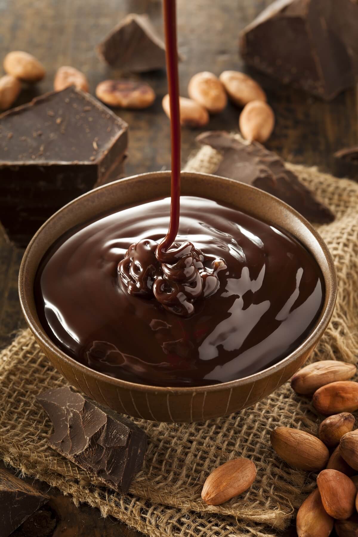 Shutterstock: Sweet Dark Chocolate Sauce in a Bowl