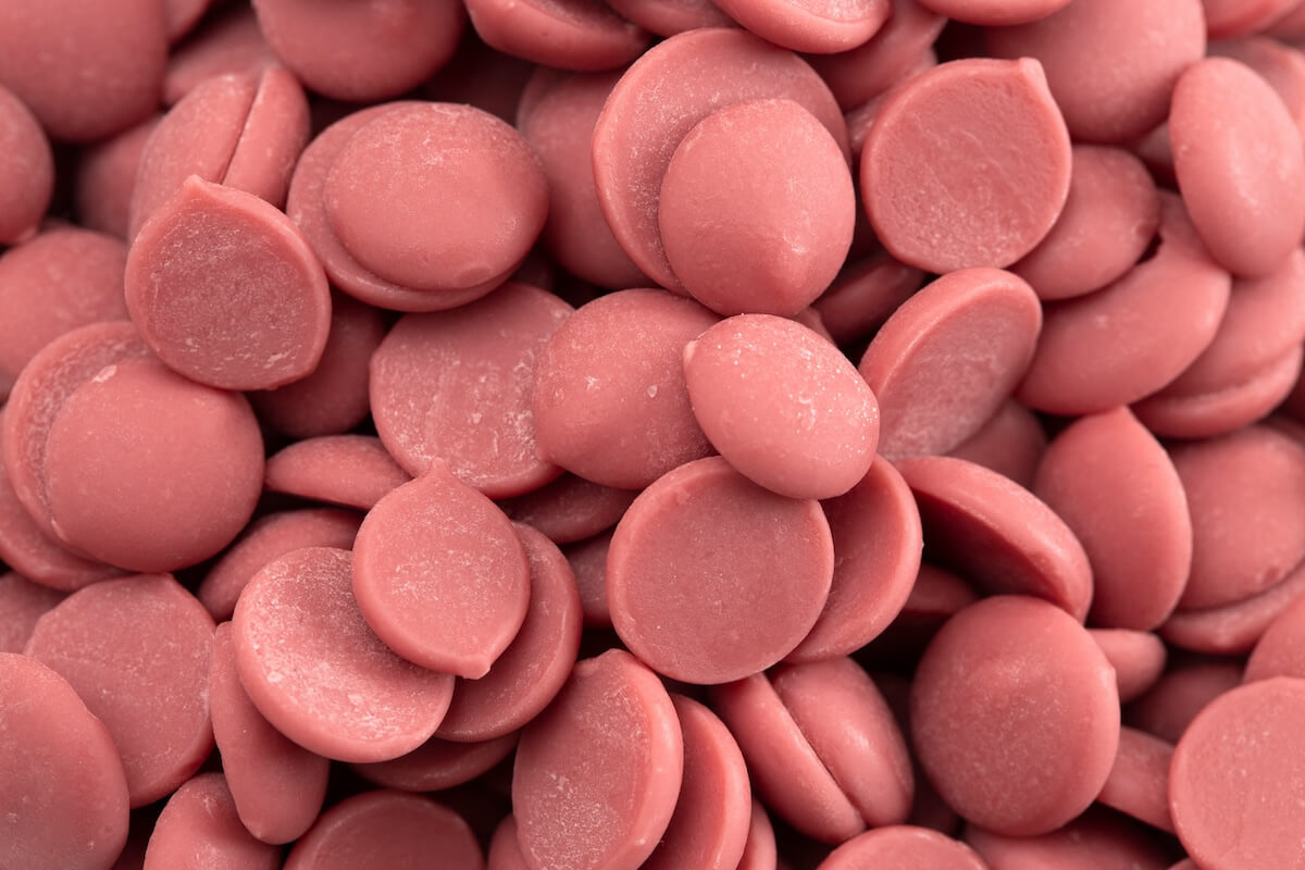 Shutterstock: A Background of Authentic Ruby Chocolate Drops