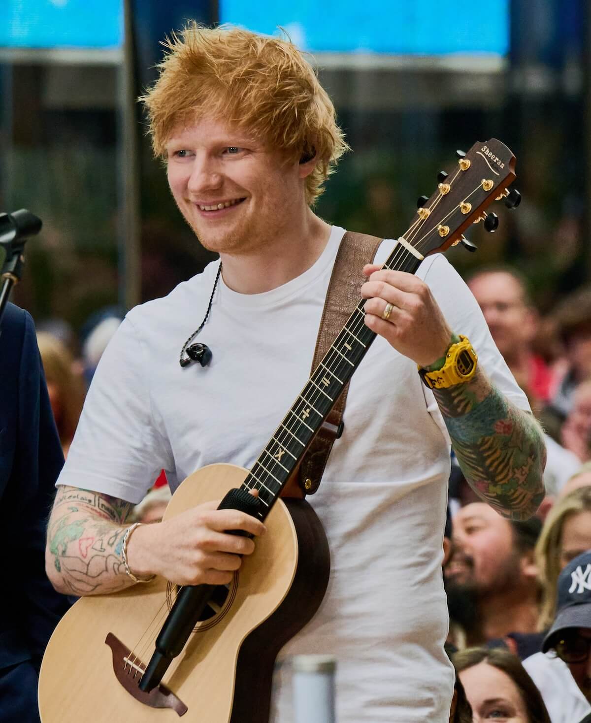 Shutterstock: NEW YORK, NY, USA - JUNE 06, 2023: Ed Sheeran Performs on NBC's Today Show Concert Series at Rockefeller Plaza on June 06, 2023 in New York City, New York, United States.