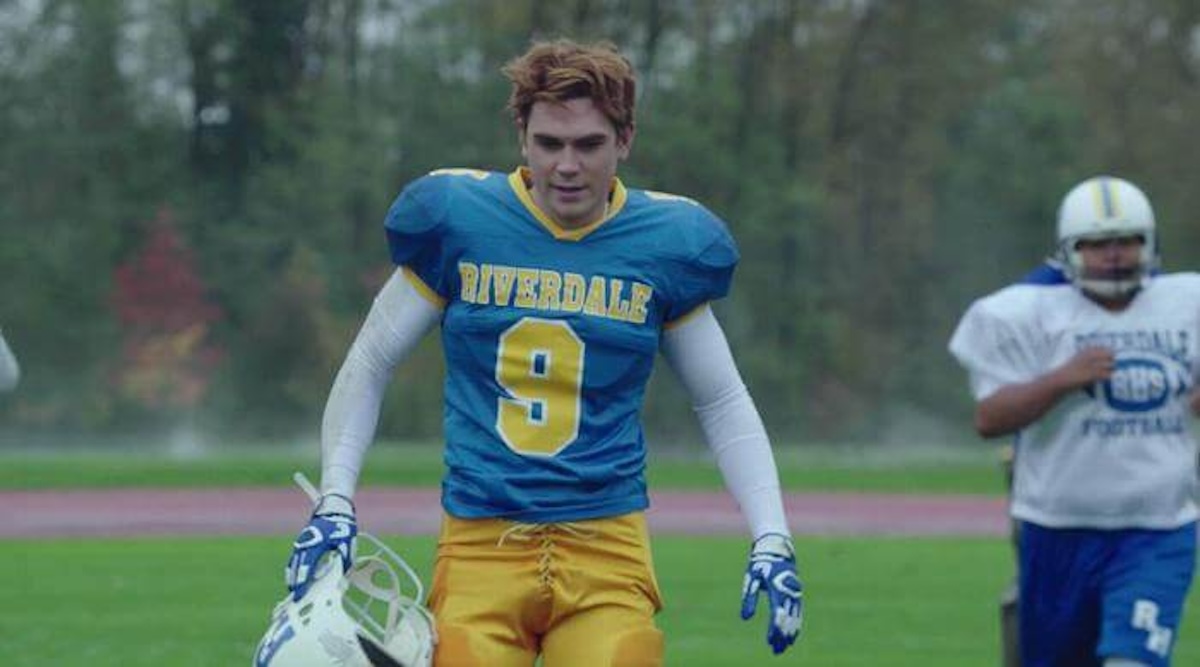 Archie Andrews in His Football Jersey on Riverdale