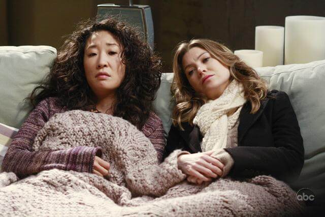 Cristina and Meredith on Grey's Anatomy