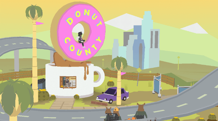 Donut County: Opening screen