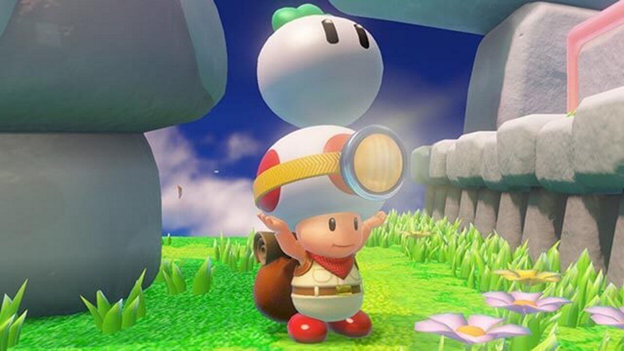 Captain Toad: Treasure Tracker - Captain Toad lifts a turnip