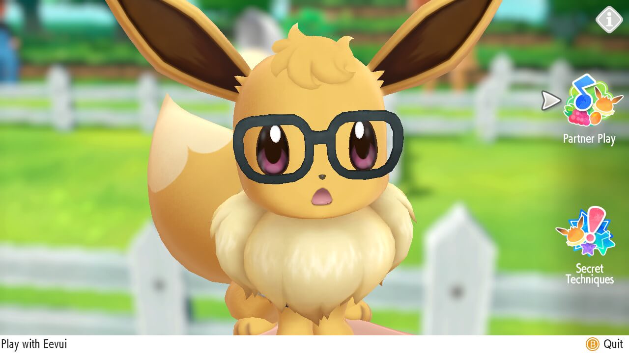 Pokémon: Let's Go Eevee- Playing with Eevee with glasses