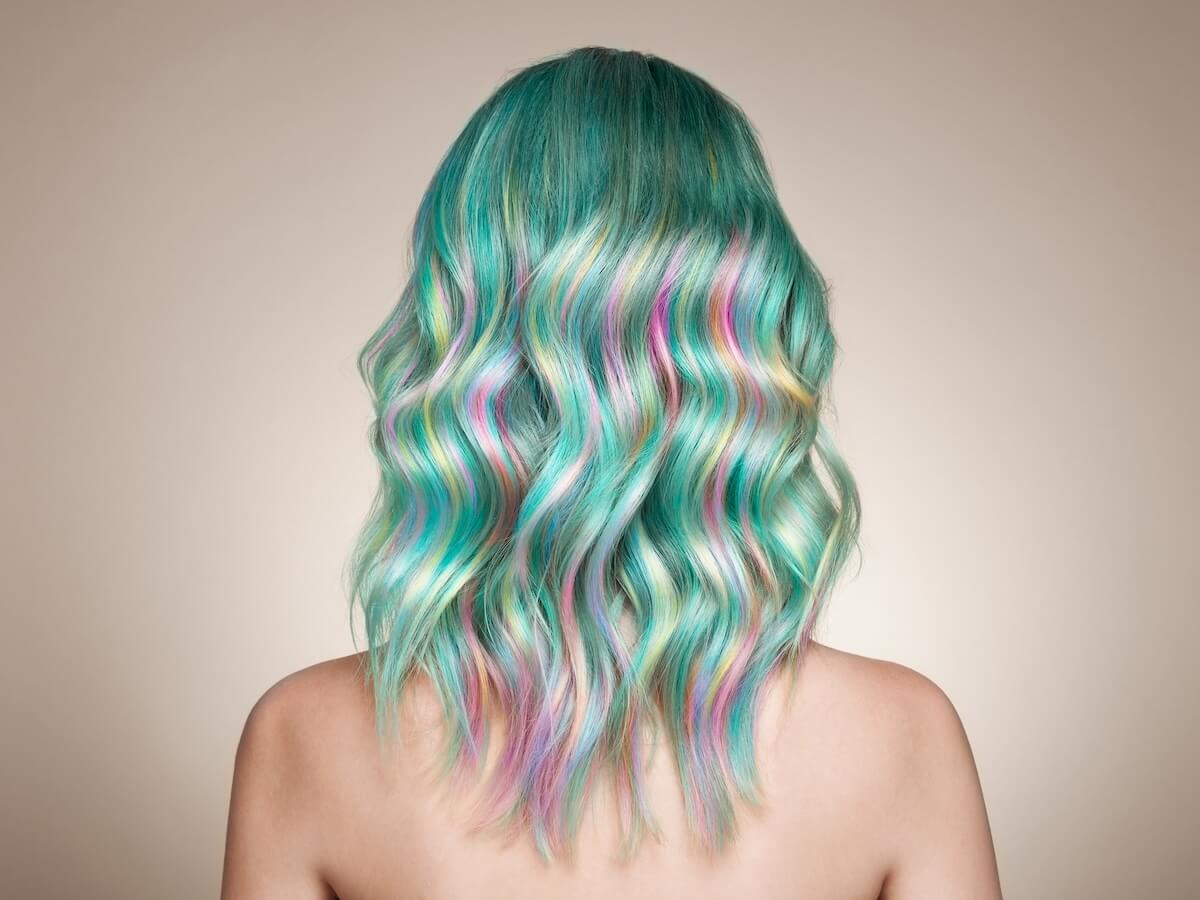 Shutterstock: Beauty Fashion Model Girl with Colorful Dyed Hair. Girl with perfect Hairstyle. Model with perfect Healthy Dyed Hair. Rainbow Hairstyles