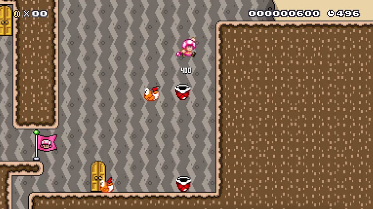 Super Mario Maker 2: Double shell jump with Toadette