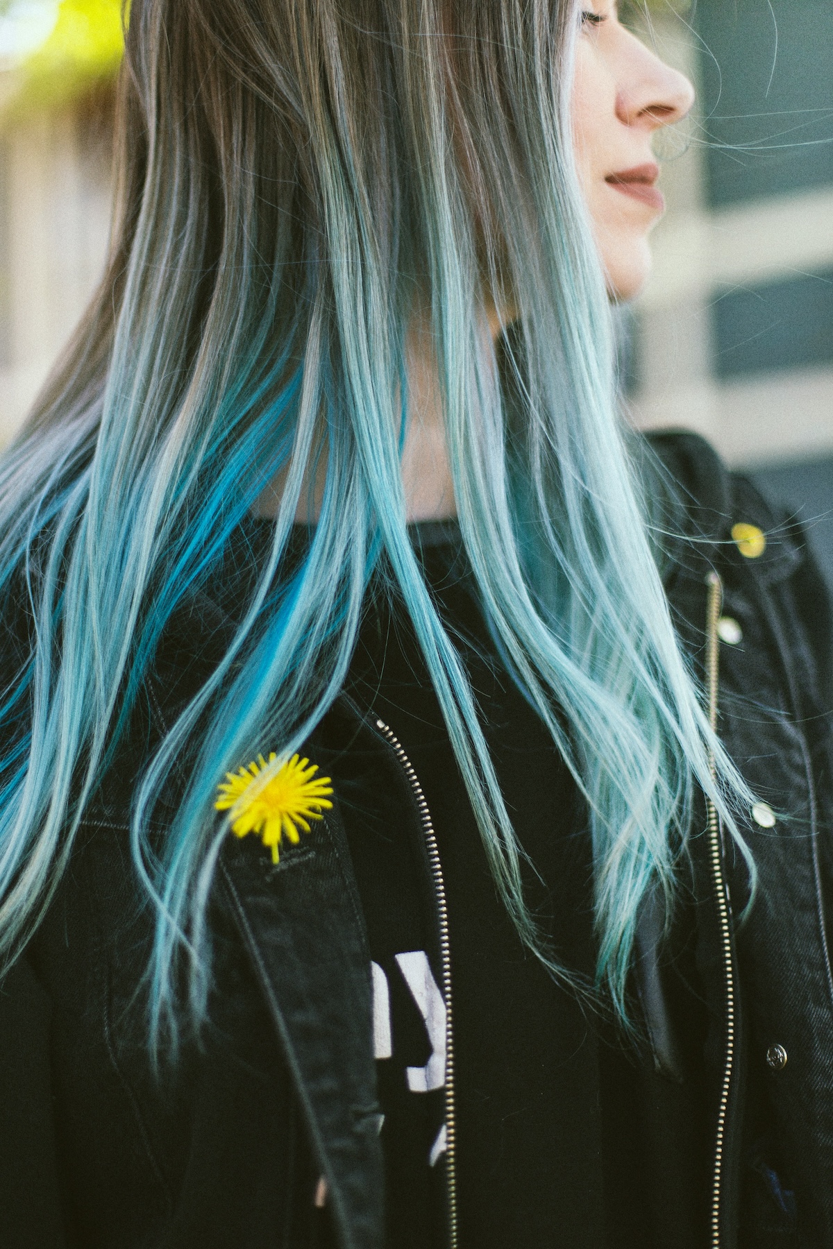 Unsplash: Woman with ombre blue hair by Kari Shea GDXC