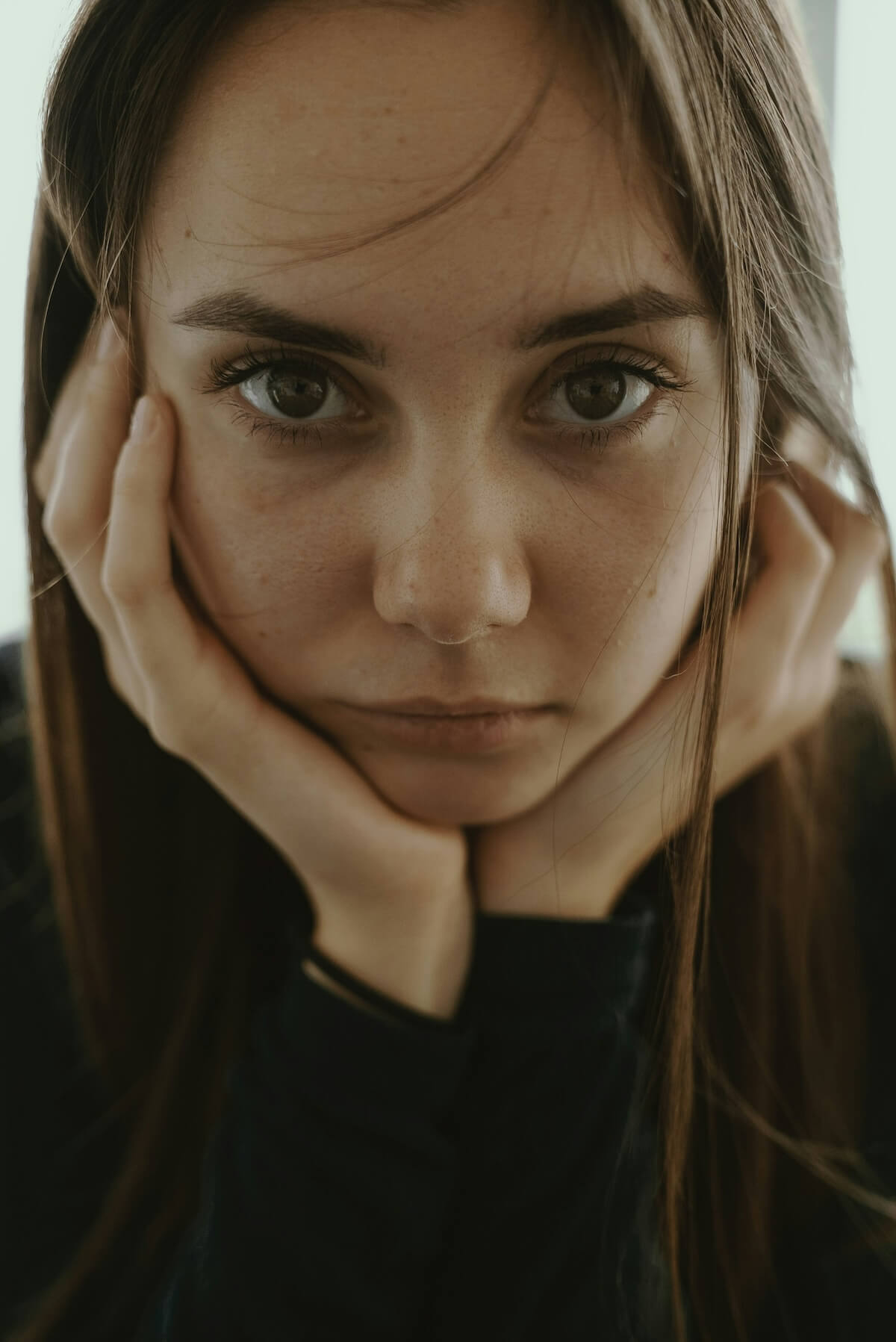 Unsplash: Bare-faced woman with no makeup photo by JC Gellidon