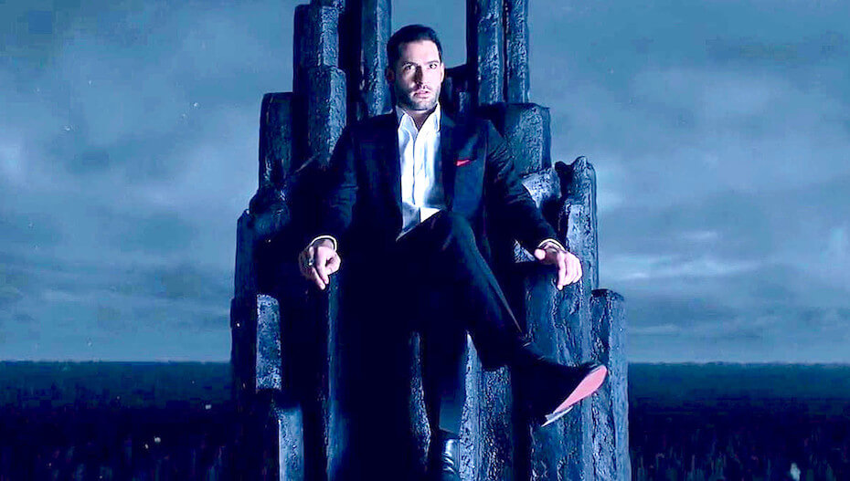 Lucifer: Tom Ellis sitting in throne