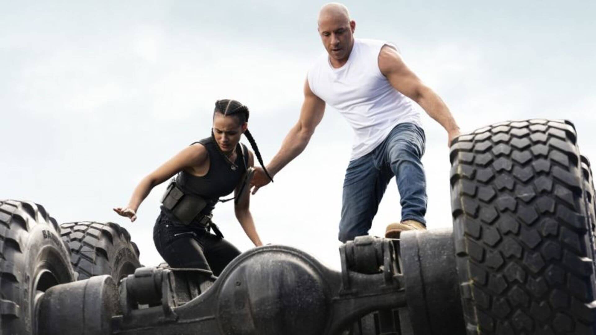 F9 movie still Vin Diesel Michelle Rodriguez