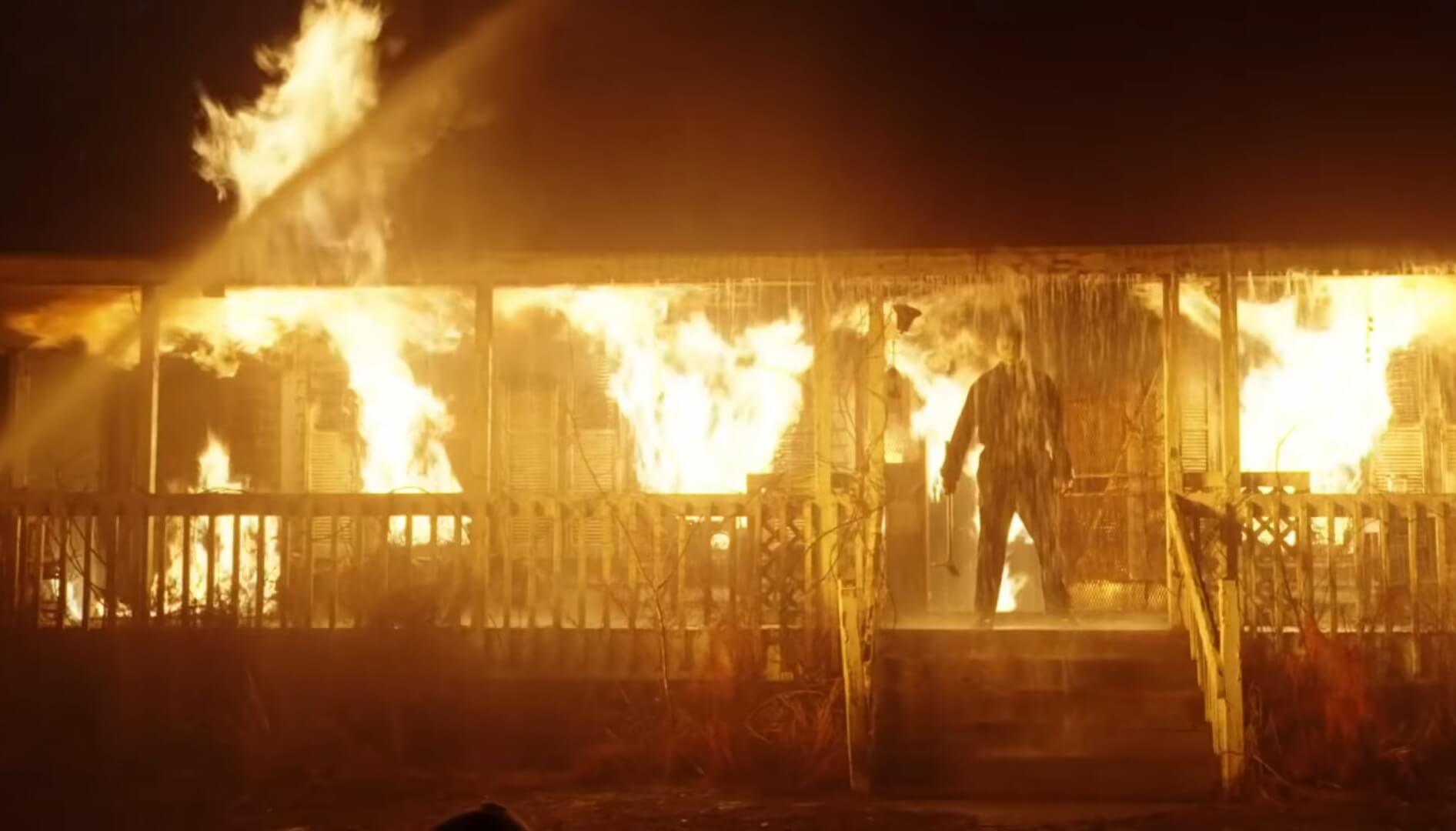 Halloween Kills: Michael Myers house on fire