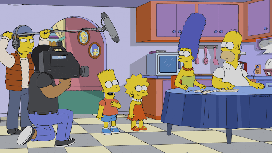 The Simpsons: Camera crew in kitchen