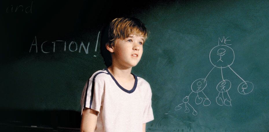 Pay It Forward: Haley Joel Osment in front of chalkboard