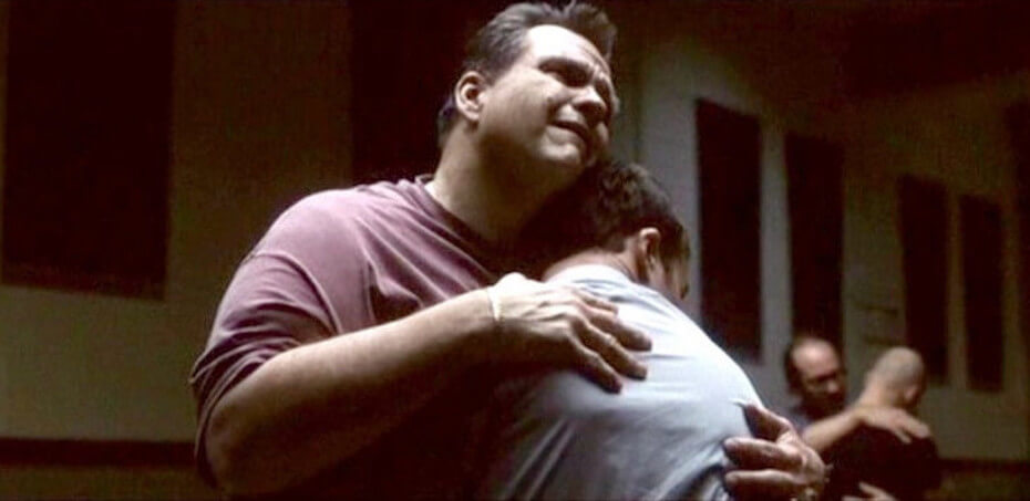 Fight Club: Meat Loaf hugs Edward Norton