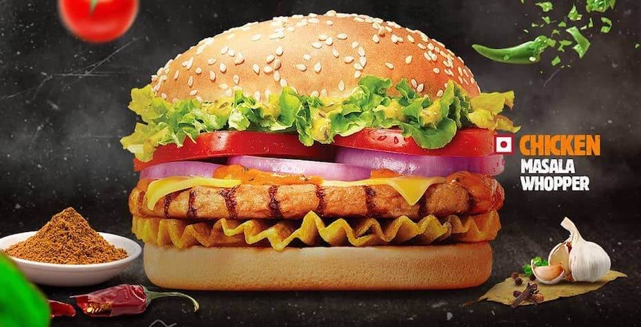 Instagram @burgerkingindia chicken masala whopper