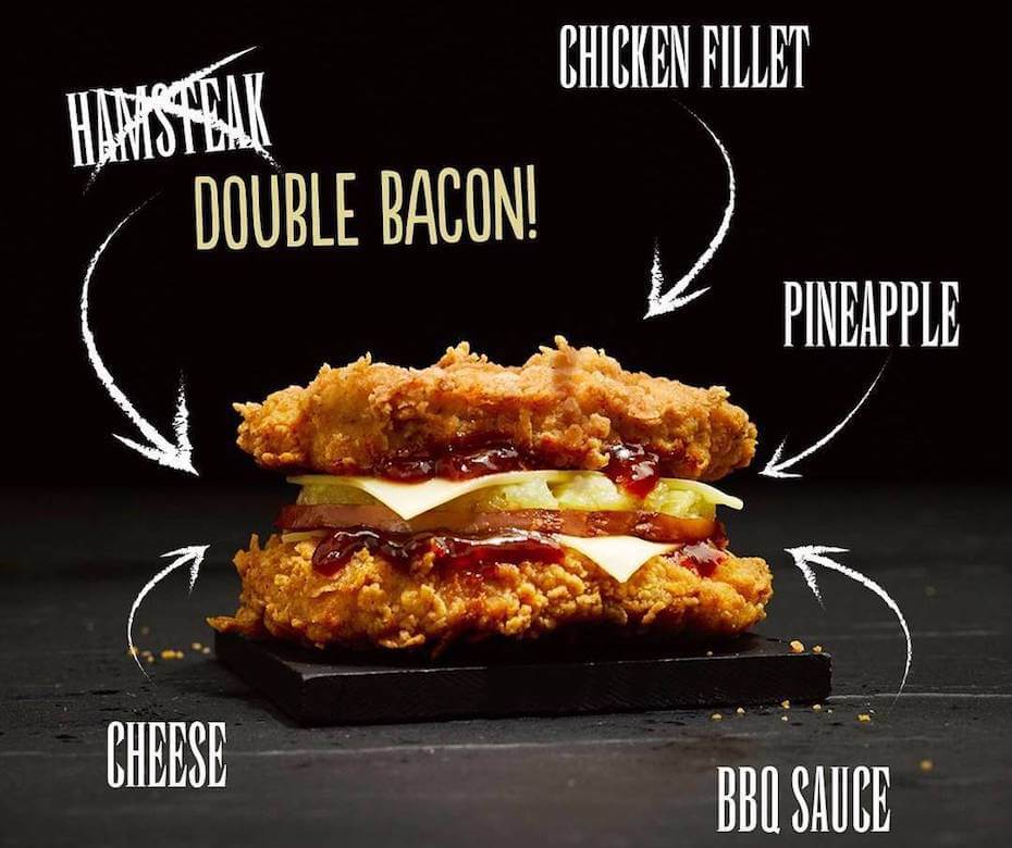 Instagram @kfcaustralia hawaiian double down