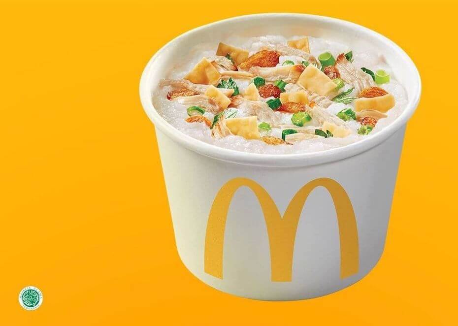 Instagram @mcdonaldsid chicken porridge