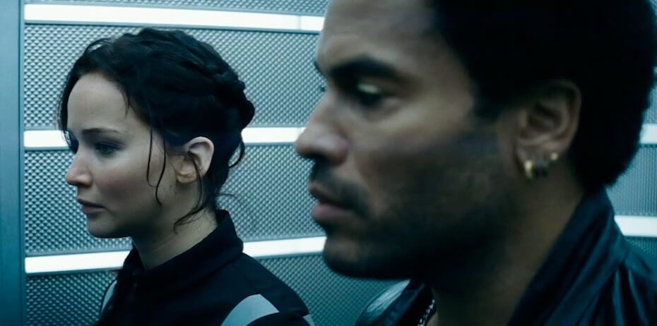 The Hunger Games: Jennifer Lawrence and Lenny Kravtiz