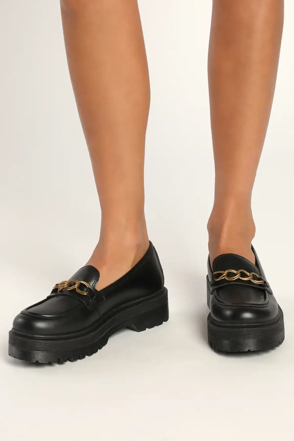 lulus black platform loafers