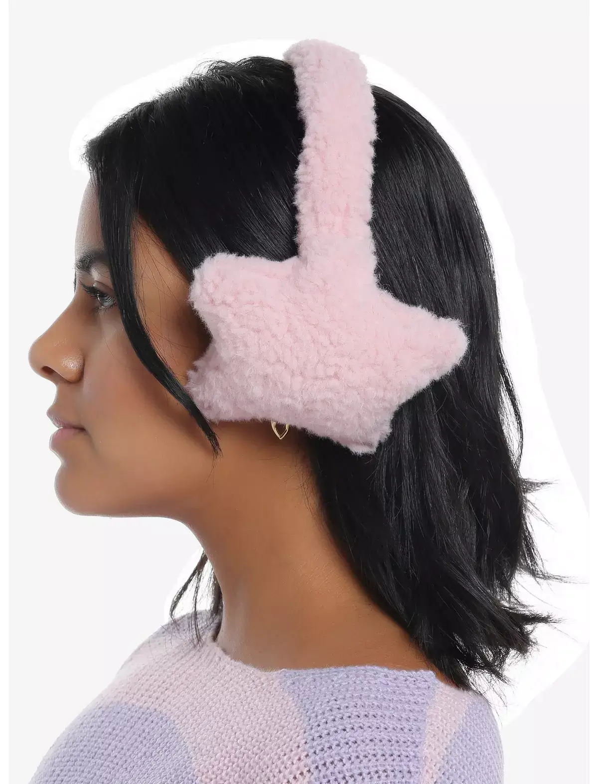 hot topic pink stars earmuffs