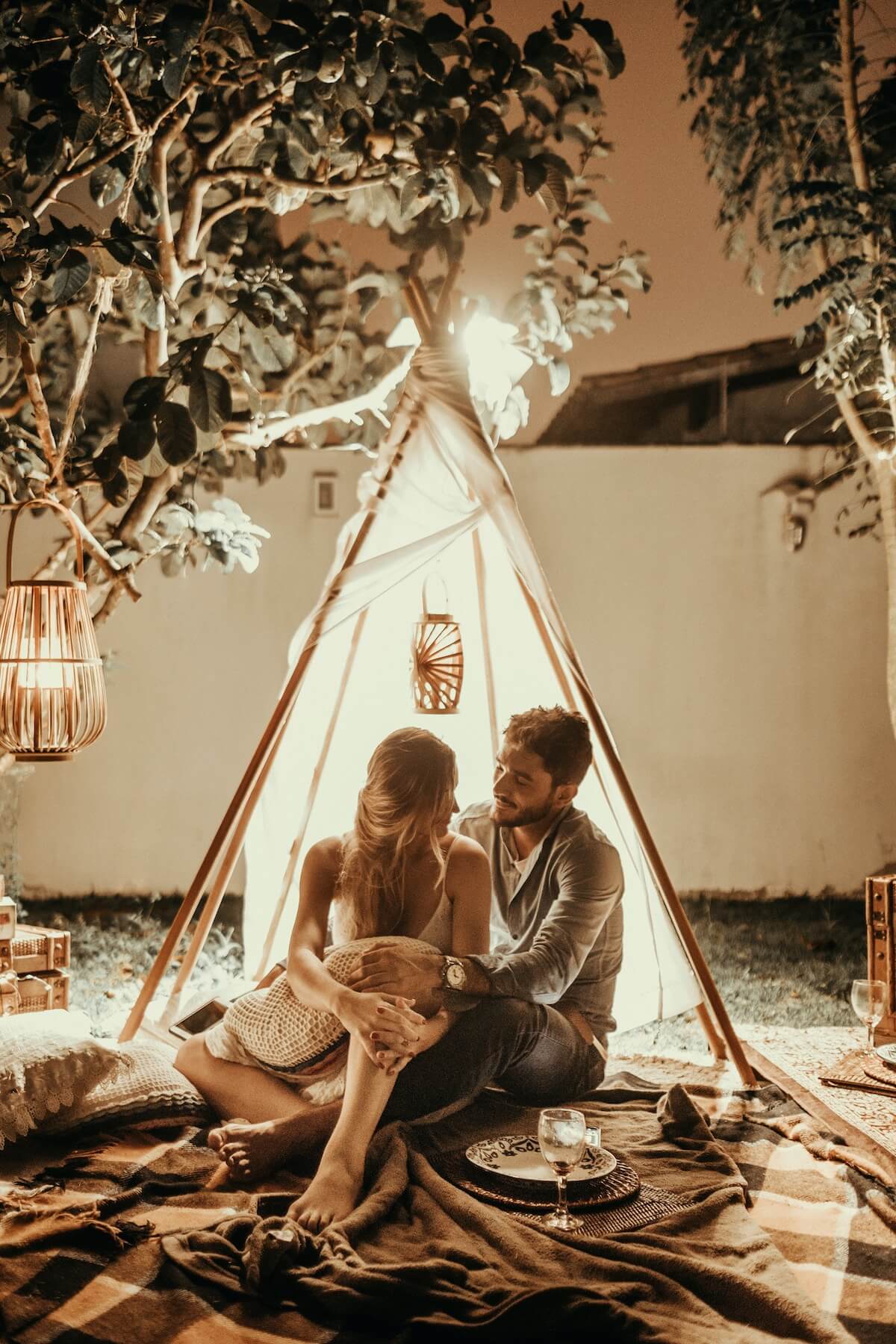 Unsplash Man and woman hanging out indoor tent Jonathan Borba