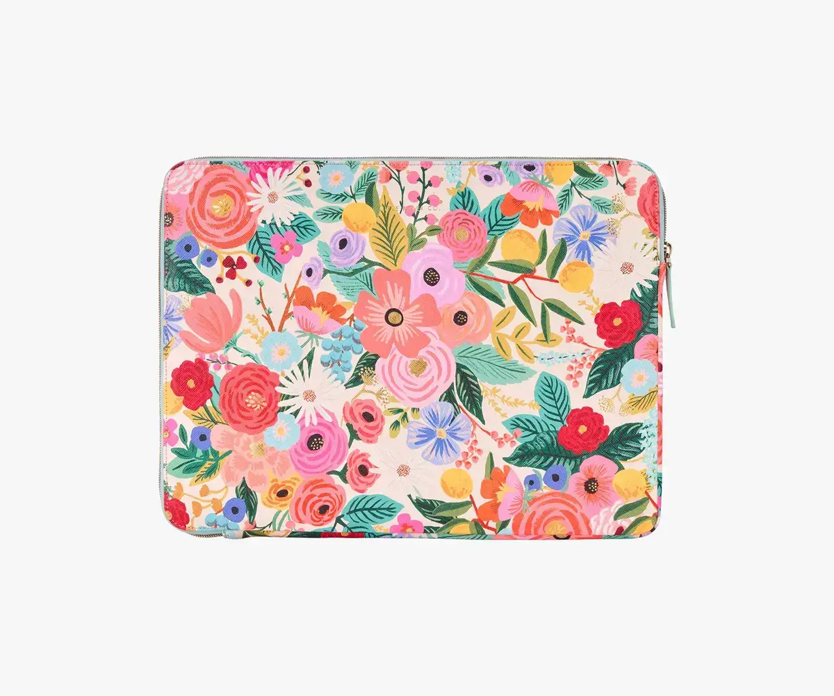 rifle paper co. garden party laptop sleeve