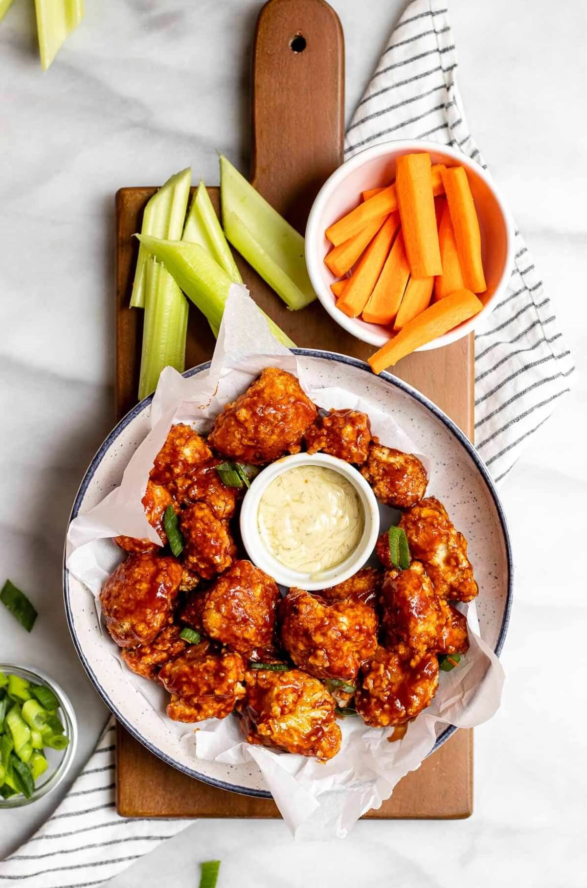 eat with clarity bbq cauliflower wings
