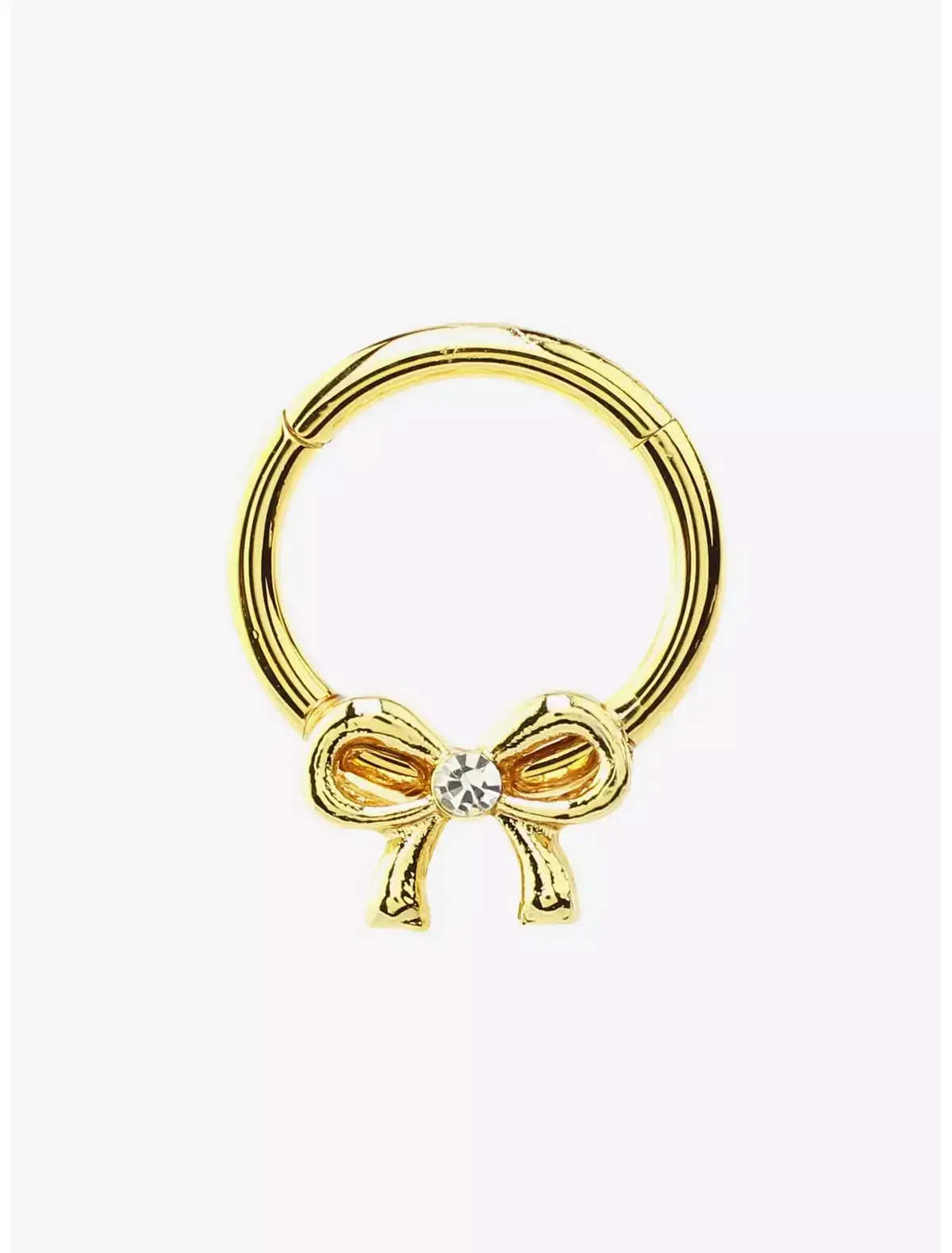 hot topic steel gold bow clicker