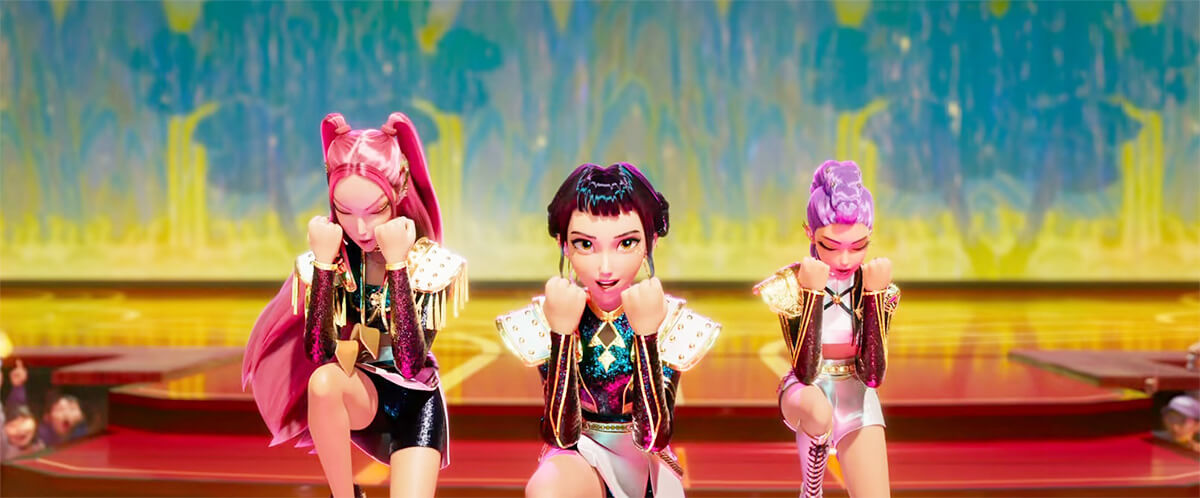 KPop Demon Hunters: HUNTR/X performing Golden