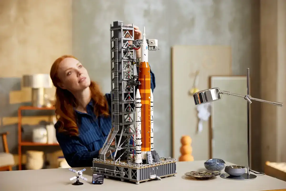 lego woman nasa artemis space launch system