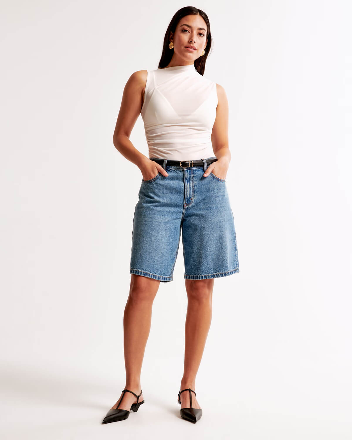 abercrombie curve love mid rise jort