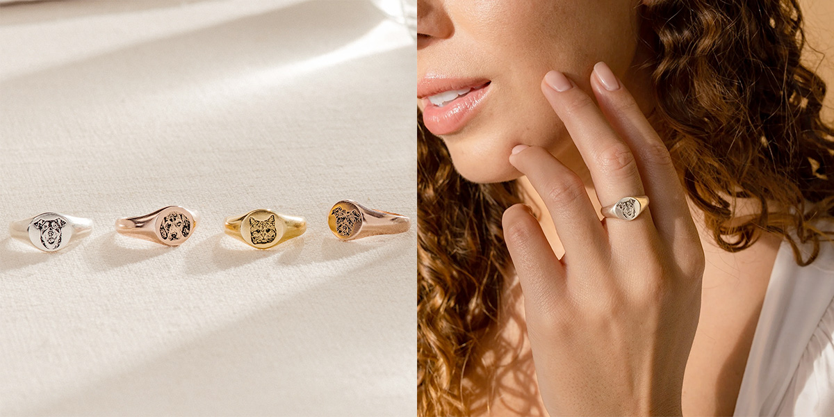 Caitlyn Minimalist Pet Signet Ring