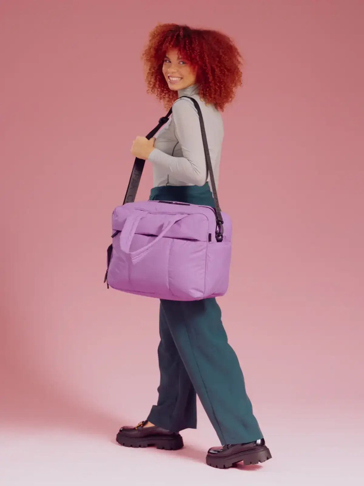 calpak lilac duffle