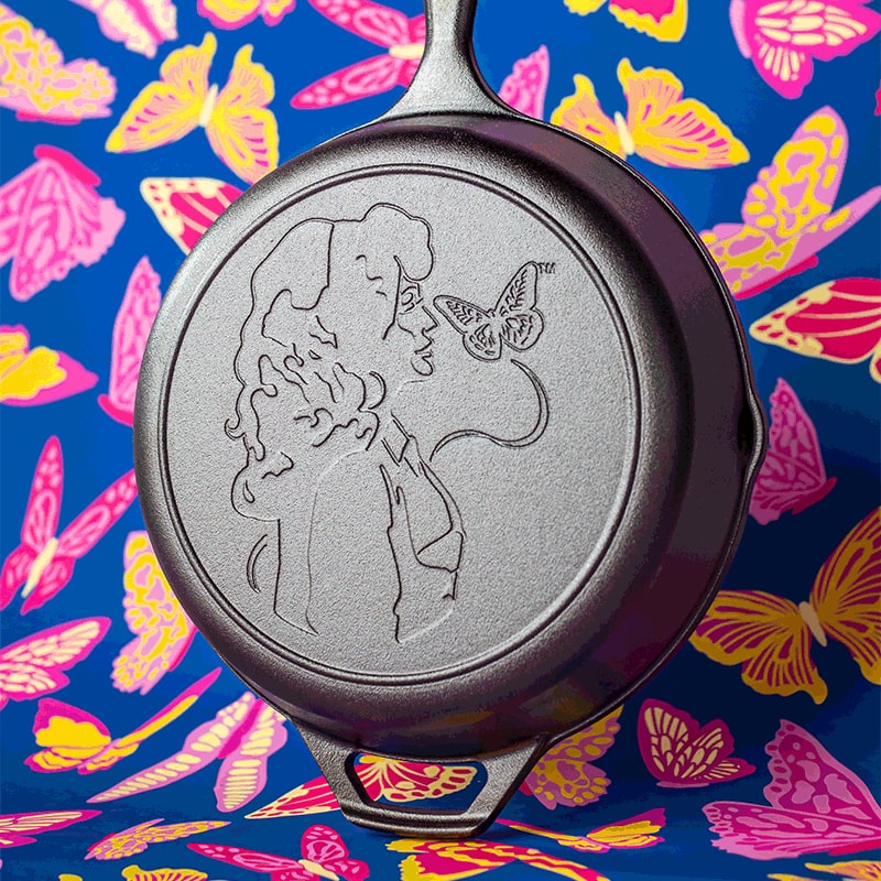 10.25" Dolly Parton Cast Iron Skillet