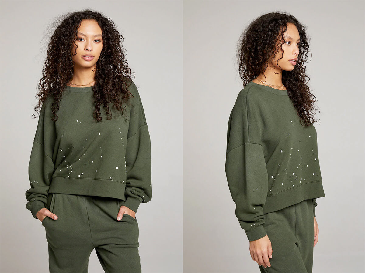 Chaser Ombre Forest Night Splatter Paint Pullover