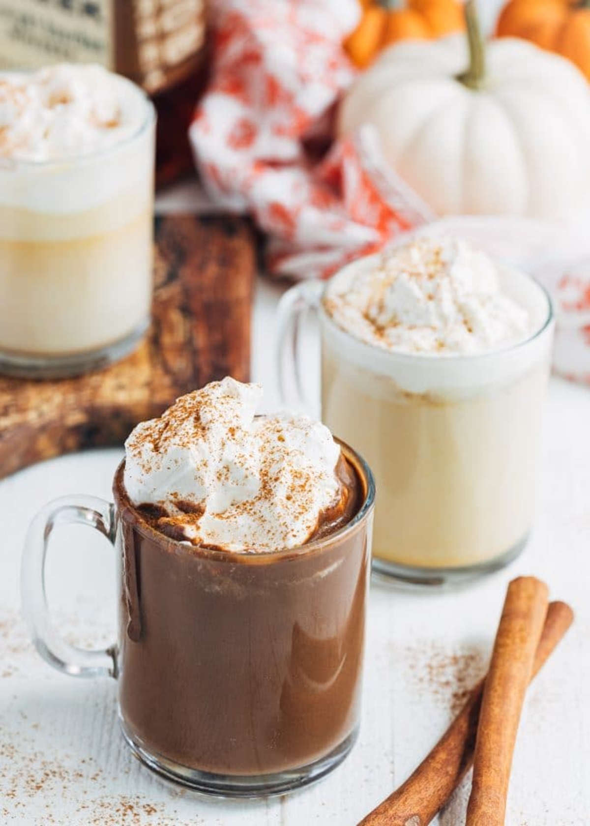 striped spatula pumpkin spice hot chocolate