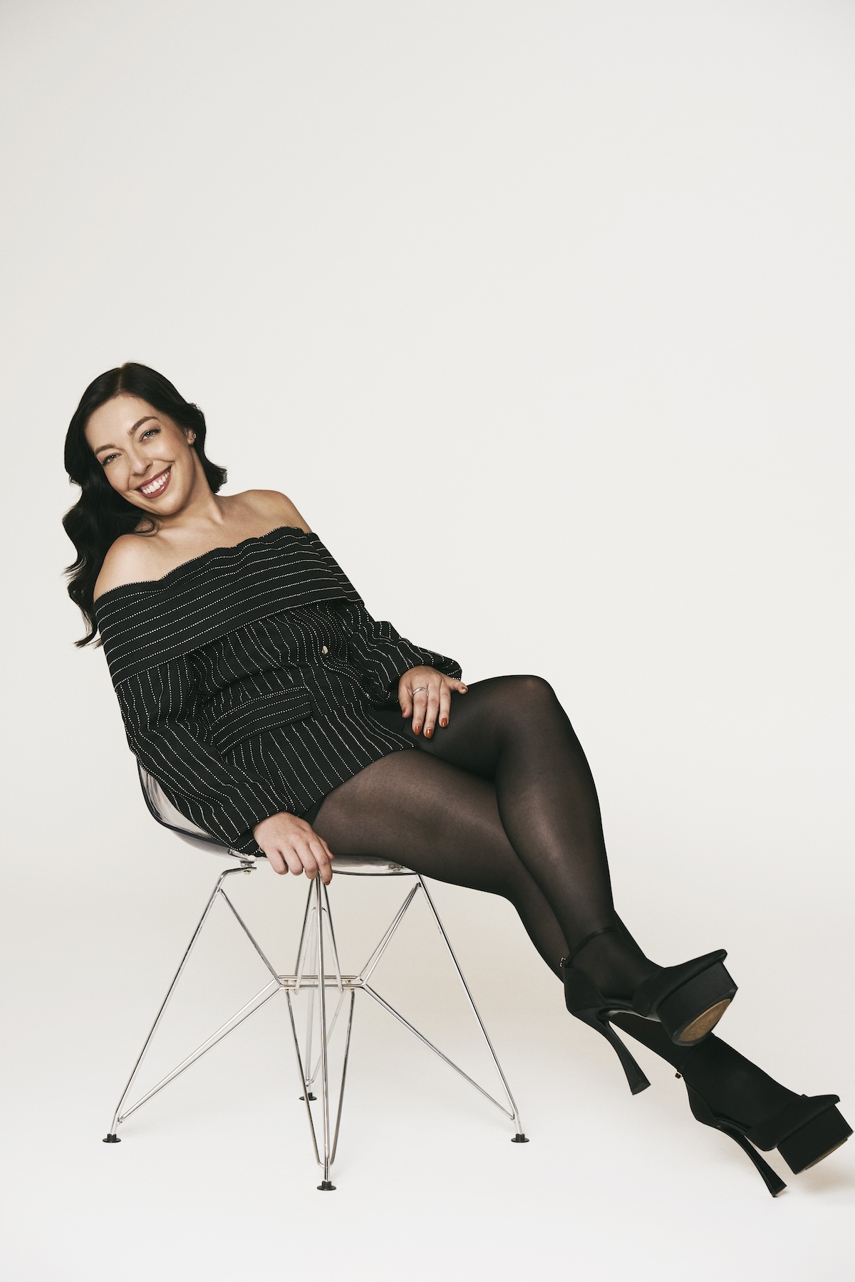 Amanda Golka in black drses