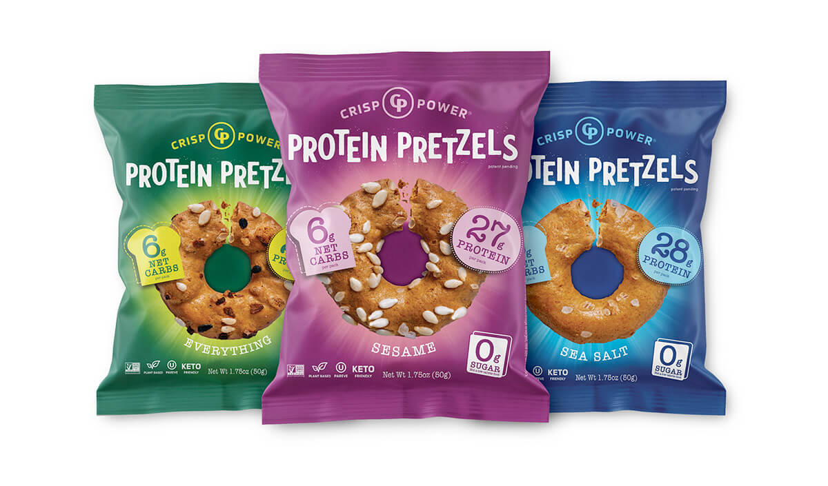 Crisp Power Protein pretzels