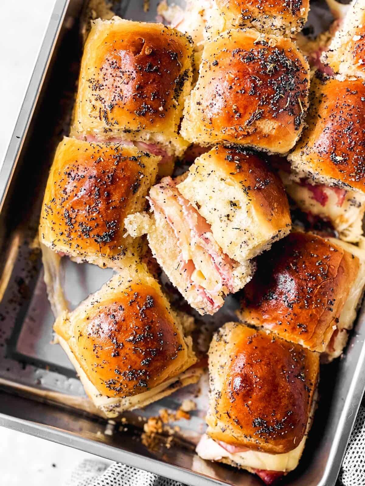 savory nothings hot ham sliders