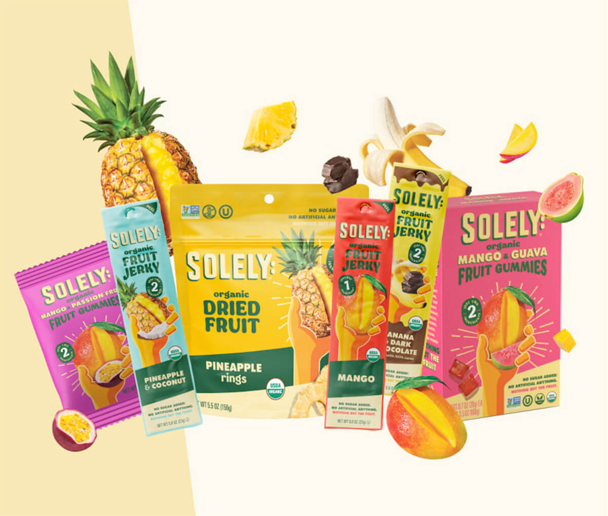 solely variety of fruit snack products
