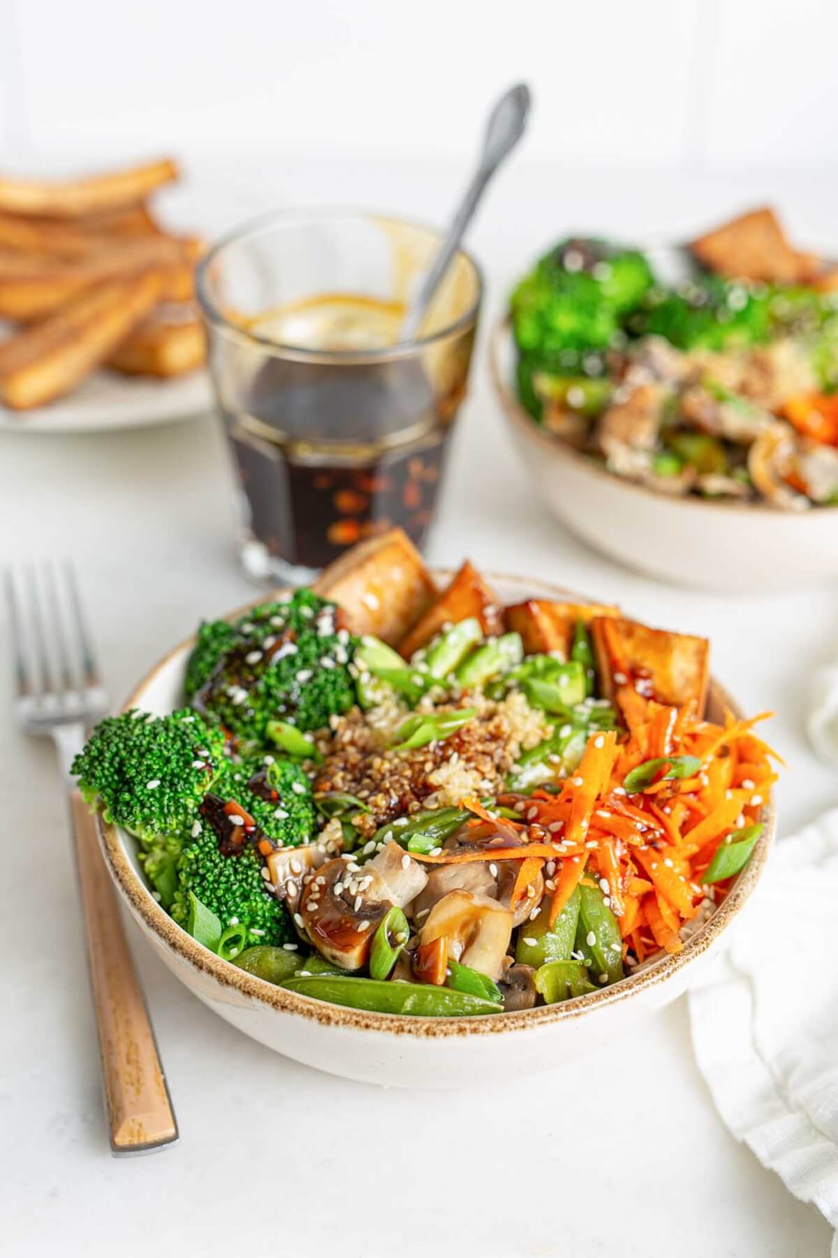 running on real food teriyaki quinoa bowl
