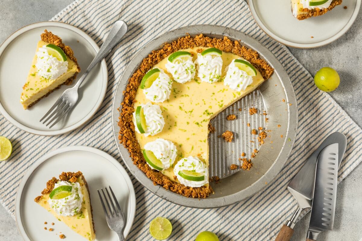 slice of key lime pie