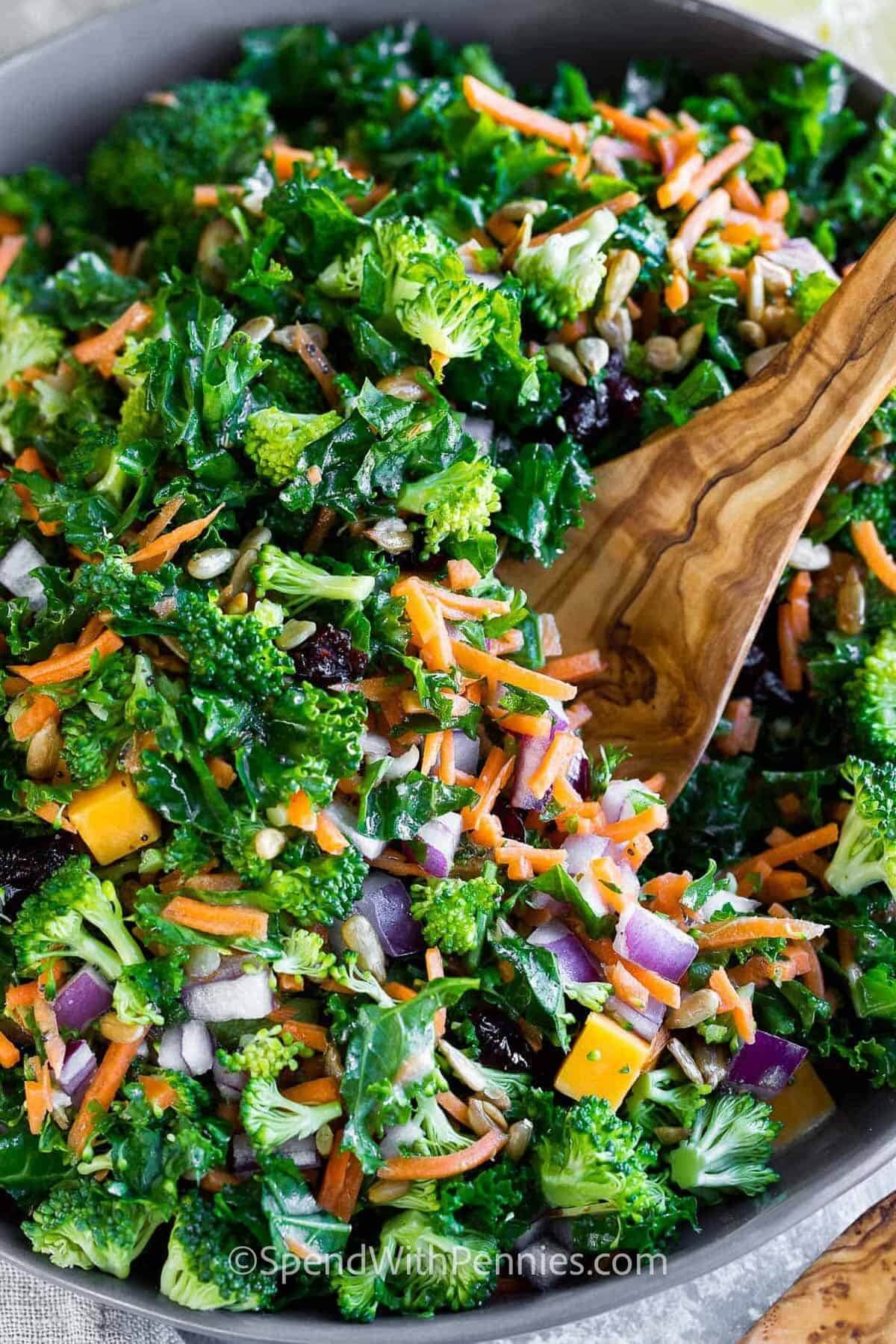 spend with pennies easy kale salad