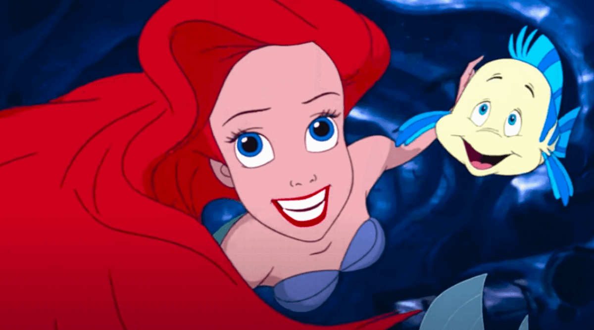Ariel and Flounder in The Little Mermaid: Part of Your World
