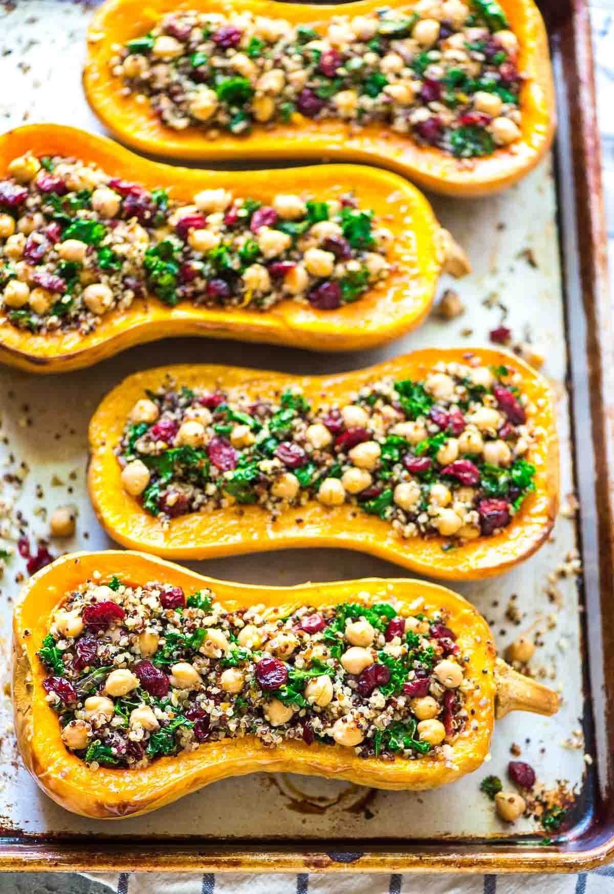 well plated by erin quinoa stuffed butternut squash